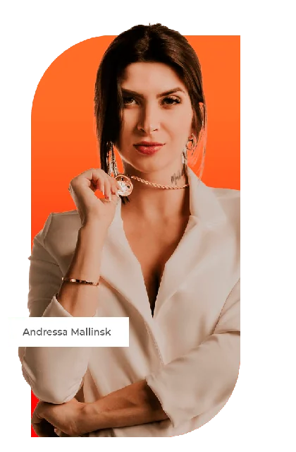 Andressa Mallinsk, na galeria de clientes da W5